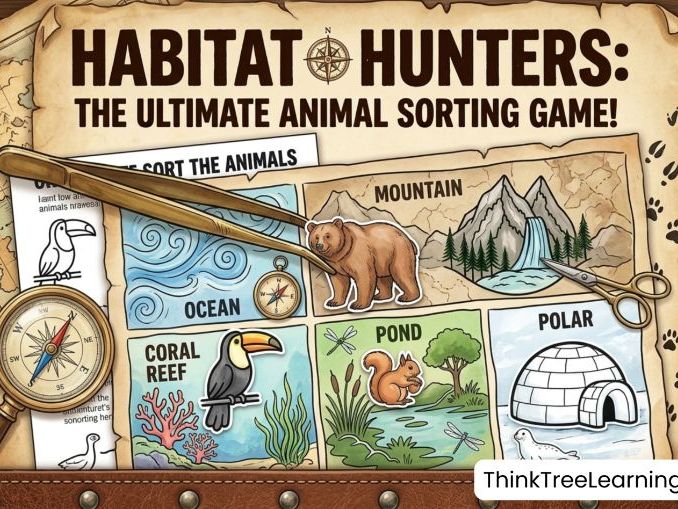 Animal Habitats Sorting Worksheet Bundle | EYFS & KS1 Science Activity