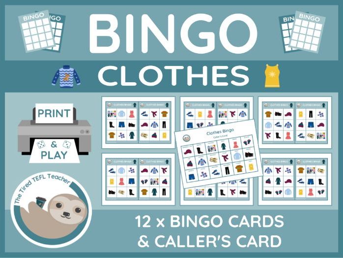 ESL Clothes Bingo