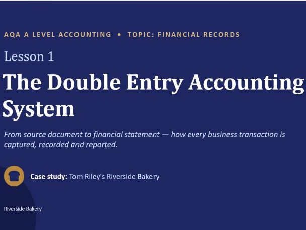 A-level accontancy Double entry system lesson 1