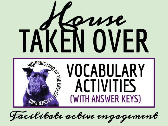 "House Taken Over" by Julio Cortázar Vocabulary Activities | Crossword Puzzle | Word Search