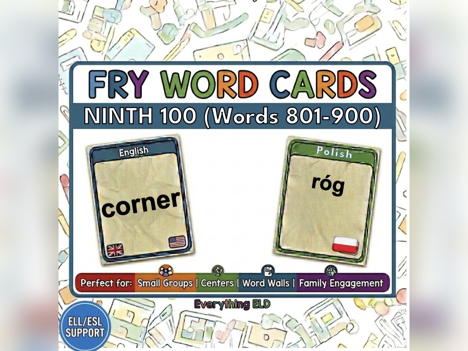 Polish-English Fry Words: Ninth 100 Flashcards