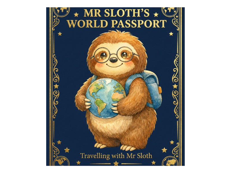 Mr Sloth's World Passport — 100 Country Stamps | EYFS KS1 KS2 | Ages 5–12 | Geography, PSHE, Global