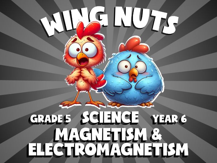 Magnetism & Electromagnetism WING NUTS Science Game | No-Prep Year 6 Review Activity
