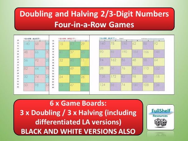 Doubles Halves Games By FullShelf Teaching Resources Tes