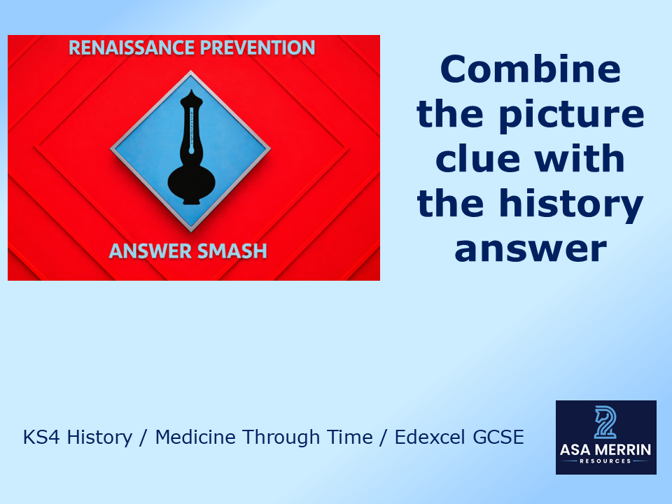 GCSE History Renaissance Prevention Quiz – Answer Smash | Medicine Through Time
