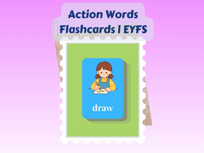 29 Action Verbs Flashcards | Preschool & ESL