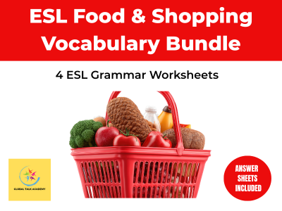 ESL Food & Shopping Vocabulary Bundle