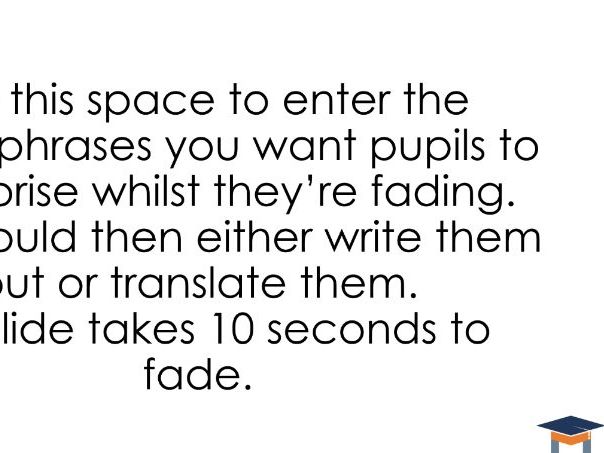 Fading texts template