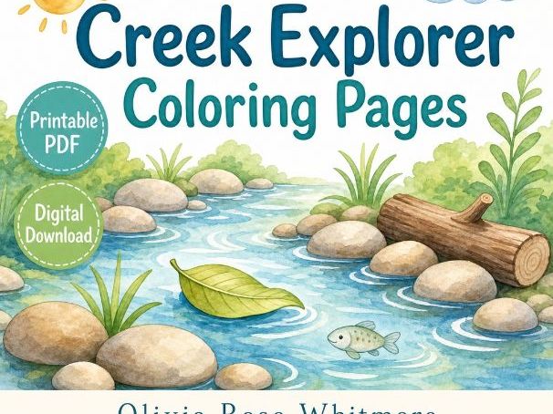 Creek Explorer Coloring Pages