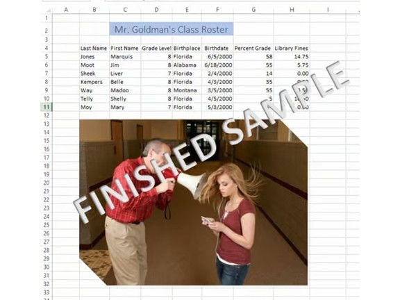 Dates, Alignment, Pictures, Cell Styles Lesson for Microsoft Excel