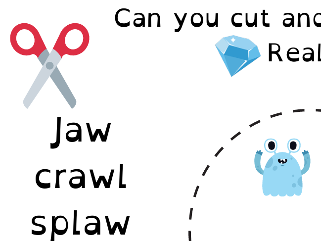 Phonics cut and sort 'aw' words