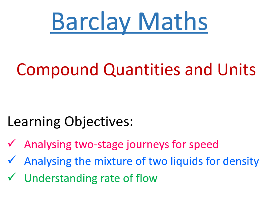 Compound Quantities and Units