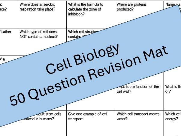 4.1 Cell Biology GCSE Q&A Worksheet Biology 8461
