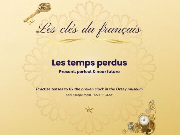 Tenses at the Orsay Museum – KS3-GCSE French Grammar Escape Room