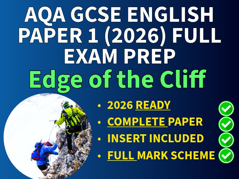 AQA GCSE English Language Paper 1 (2026) –Edge of the Cliff–Full Mock Practice Paper + Mark Schemes