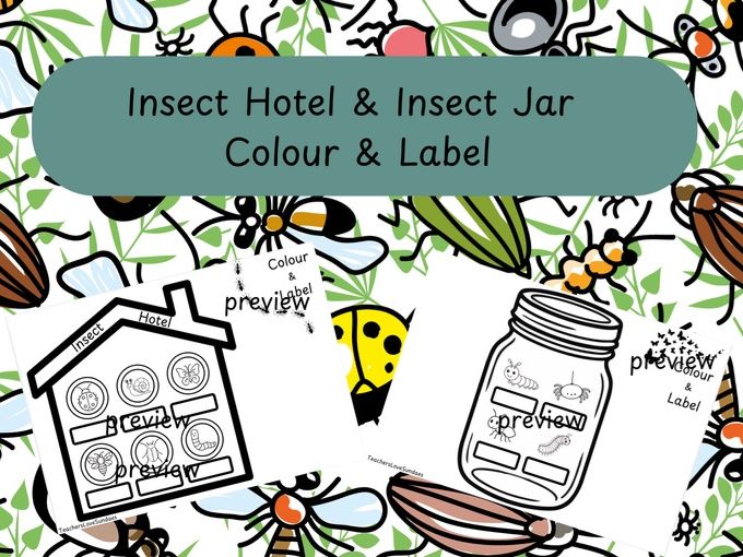 Insect Hotel & Insect Jar Colour & Label