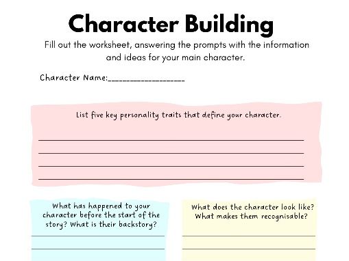 Character Planning Sheet – KS2 Story Writing