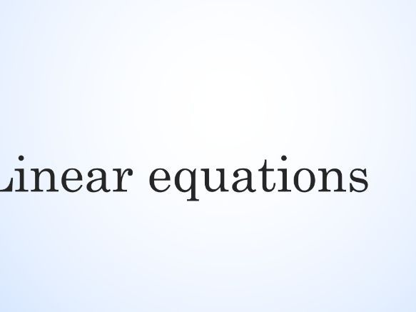 Linear equations quiz