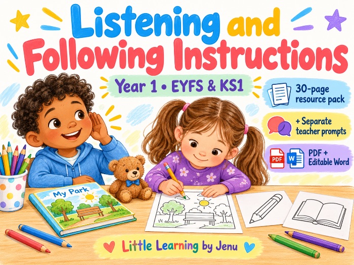 Listening and Following Instructions | Year 1, EYFS & KS1 Activities, Games and Posters