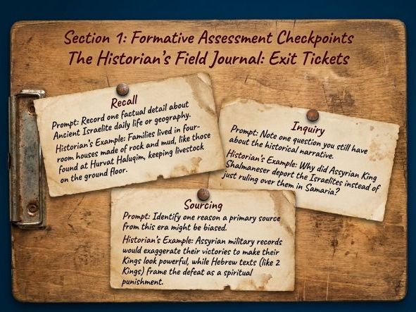 Ancient Israel – Assessment, Writing and Feedback (Year 7 History) Lessons and Activities