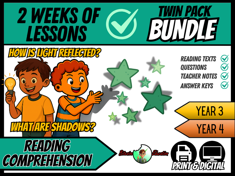 Light & Shadows | Reading Comprehension | Bundle | Year 5/6