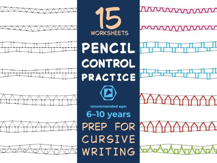 Pencil Control Practice | Prep for Cursive Writing | Ages 6–10