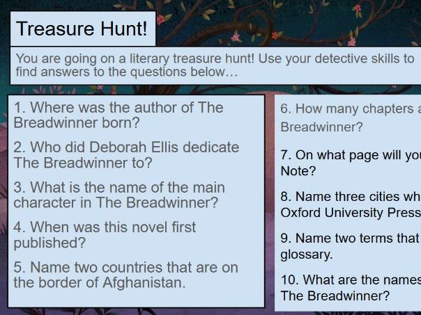 The Breadwinner Complete SOW