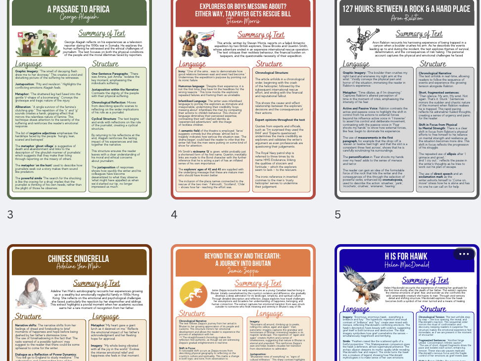Edexcel IGCSE English Language (4EA1) – COMPLETE Question 4 Bundle | Language & Structure + All Anthology Two-Pagers
