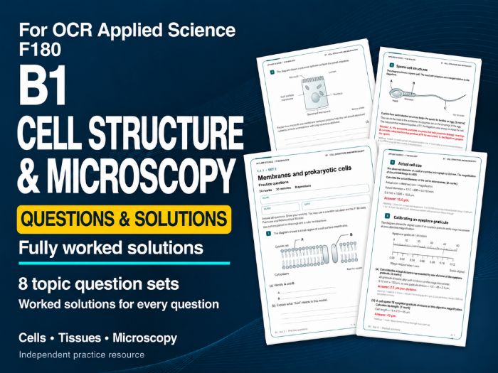 OCR AAQ Applied Science - F180 B1 Practice Questions