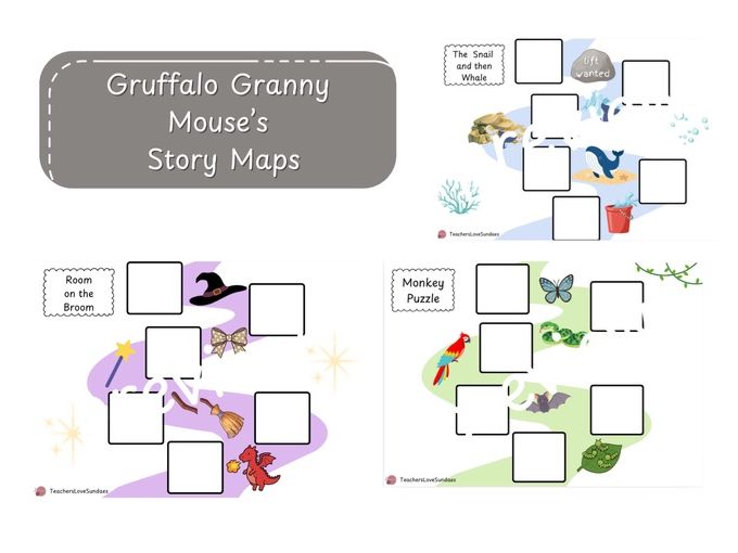 Gruffalo Granny Mouse's Story Maps