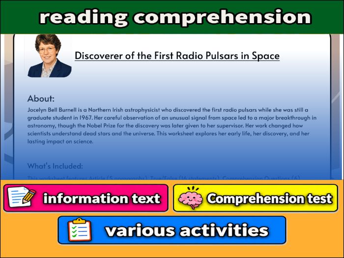 Jocelyn Bell Burnell :Discoverer of the First Radio Pulsars in  - Reading Comprehension