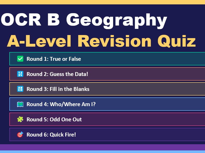 A-Level - OCR B Geography - end of course quiz