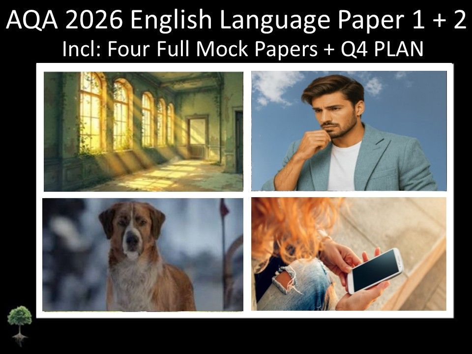 Four AQA 2026 English Language Paper 1 + 2 Full Mocks | Q4 PLAN