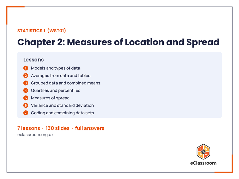 IAL Statistics 1 Location & Spread lesson slides