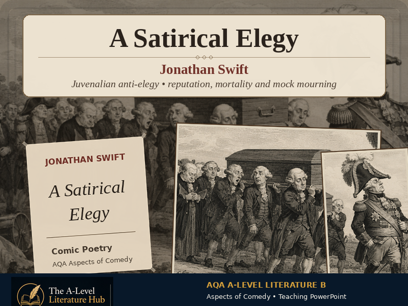 Jonathan Swift: A Satirical Elegy – AQA A-Level Aspects of Comedy | Teaching PowerPoint