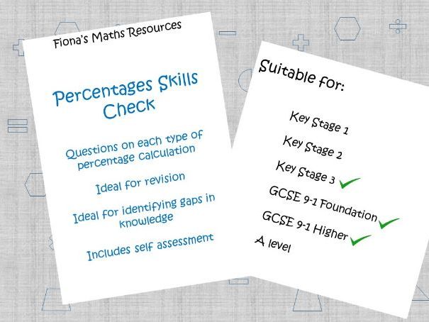 Skills check percentages