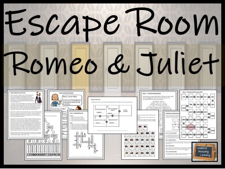 Romeo and Juliet Escape Room Activity