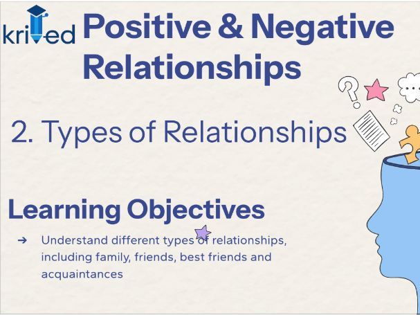 Exploring Different Types of Relationships – Year 7 PSHE Lesson