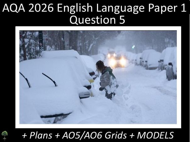 Question 5 AQA 2026 GCSE English Language Paper 1 | Plans, AO Grids, Models -  (Sno)