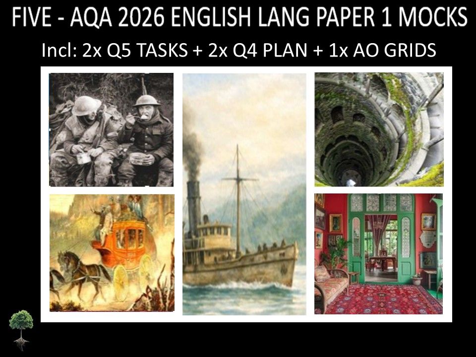FIVE - AQA PAPER 1 | 2026 FULL MOCKS | Q5 TASKS | Q4 PLAN  |  AO GRIDS