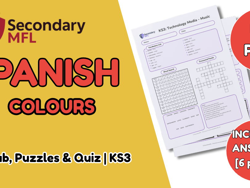 KS3 Spanish Activity Pack: Colours & Adjectives