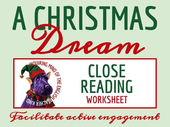 "A Christmas Dream" by Louisa May Alcott Close Reading Analysis Activity | Winter Holiday Story