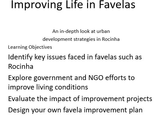 Improving Life in Favelas: Bairro Project