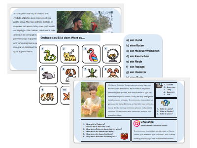 Pets (French, German & Spanish) – Ready-to-teach