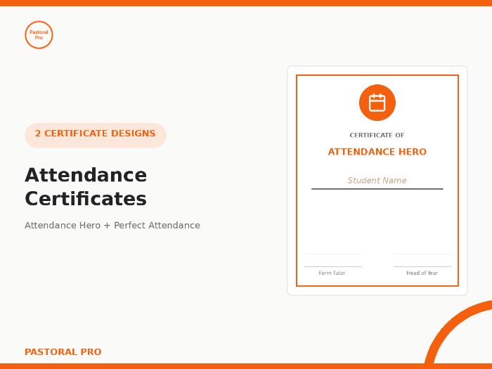 Attendance Certificates — 2 Editable, Print-Ready & Unbranded Designs