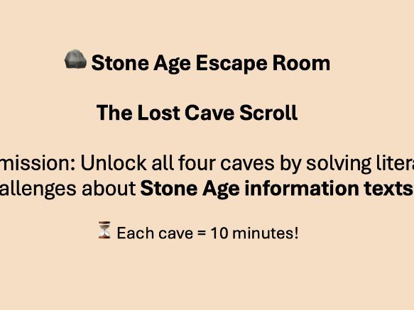Stone Age Escape Room