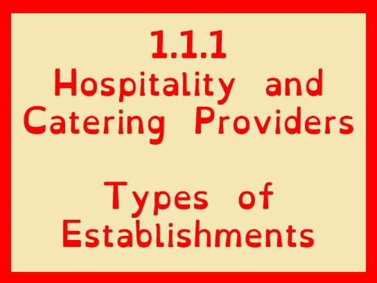 Types of Establishments