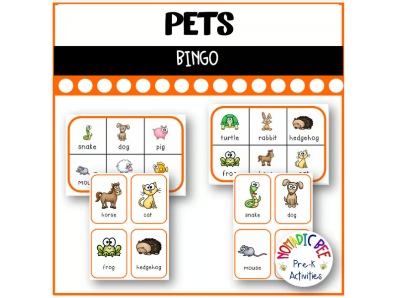 Pets theme: Bingo