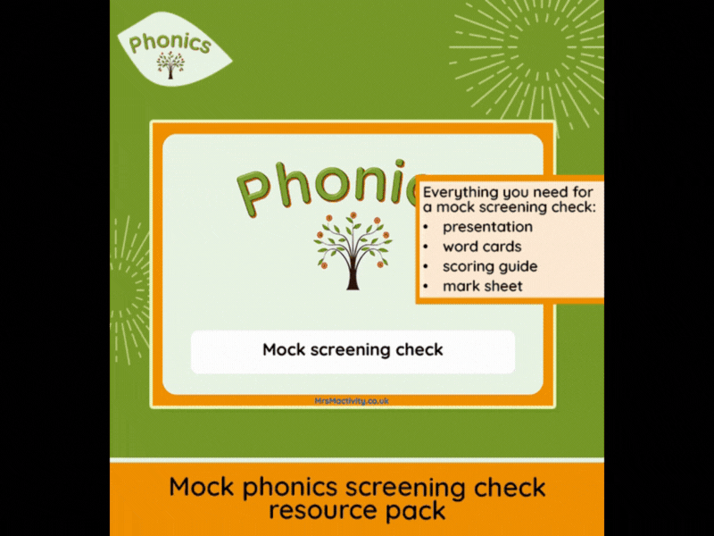 Mock Phonics Screening Check Resource Pack