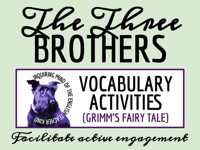 "The Three Brothers" Vocabulary Activities | Grimm's Fairy Tale | Crossword Puzzle